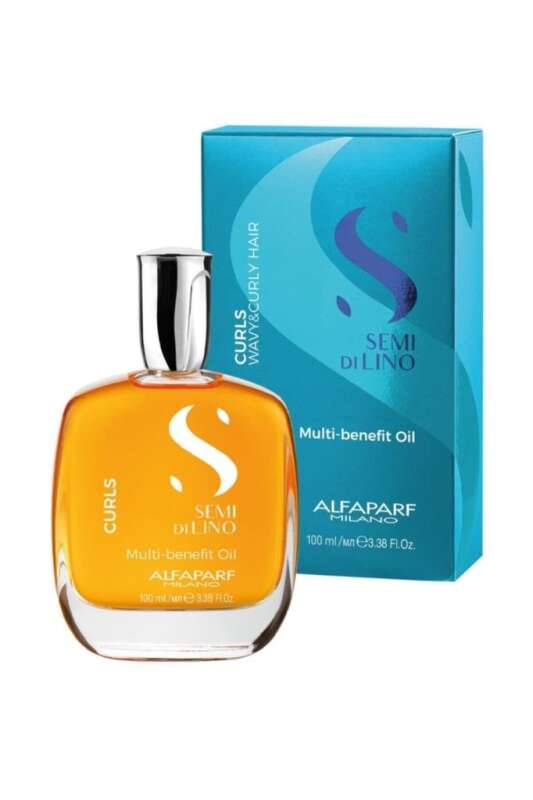 Alfaparf Semi Di Lino Curls Çok Yönlü Bakım Yağı 100ml | Bukleli Saçlar İçin Nemlendirici ve Şekillendirici Yağ - 1