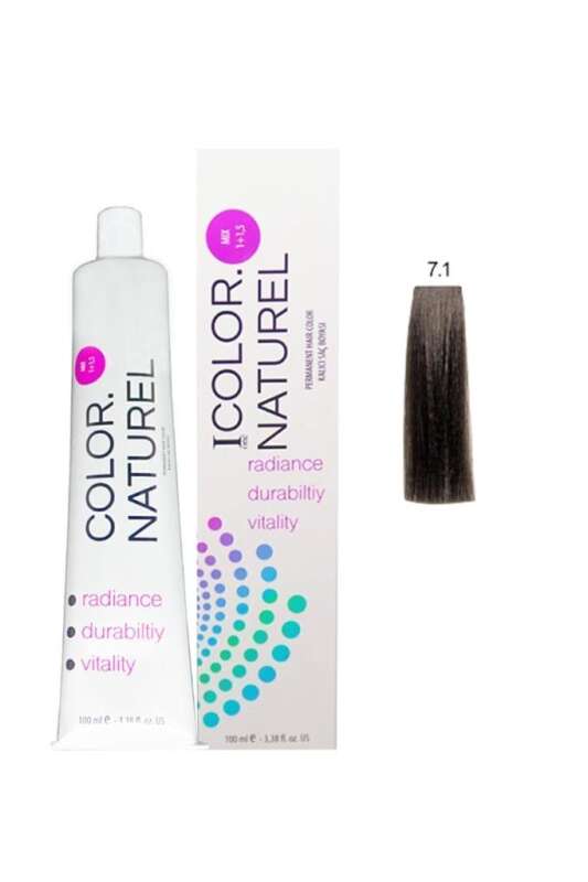 Color Naturel 7.1 Boya Küllü Kumral 100 ml | Küllü Kumral Tonu - 1