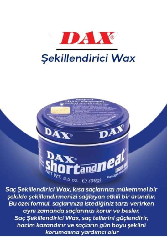 Dax Wax 99gr Short and Neat Mavi | Şekillendirici Wax - 2