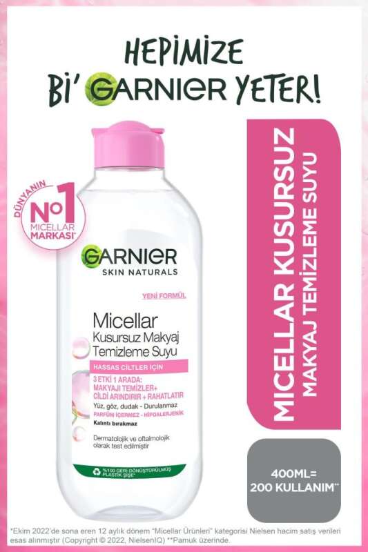 Garnier Makyaj Temizleme Suyu 400ml | Makyaj Temizleyici - 1