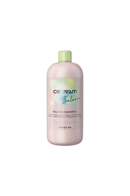Inebrya Ice Cream Balance Shampoo 1000ml | Yağlı Saçlar İçin Dengeleyici ve Arındırıcı Şampuan - 1