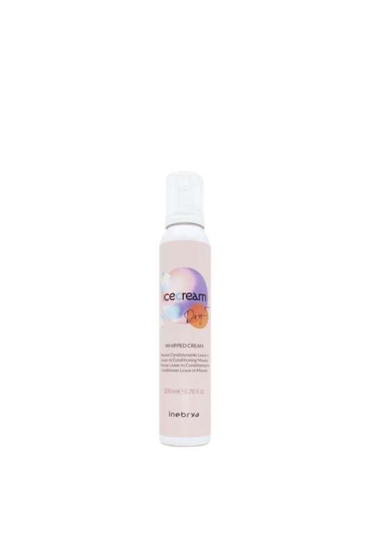 Inebrya Ice Cream Dry-T Leave-In Conditioning Mousse 200 ml | Kuru Saçlar İçin Besleyici ve Nemlendirici Mousse - 1