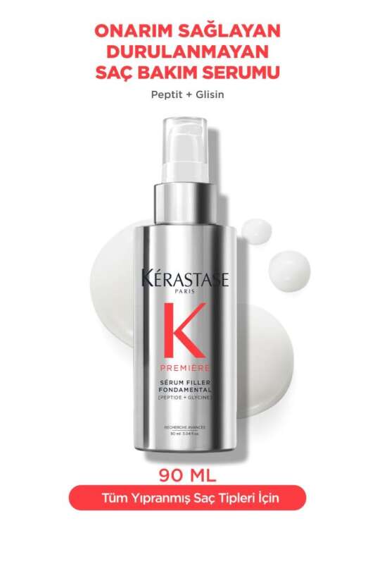 Kerastase Première Serum Filler Fondamental - Elektriklenme Karşıtı, Onarıcı ve Yoğun Besleyici Saç Serumu 90ml - 1