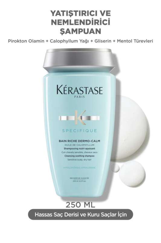 Kerastase Specifique Bain Dermocalm Riche Kuru ve Hassas Saç Derisi İçin Yatıştırıcı Şampuan 250 ml - 1
