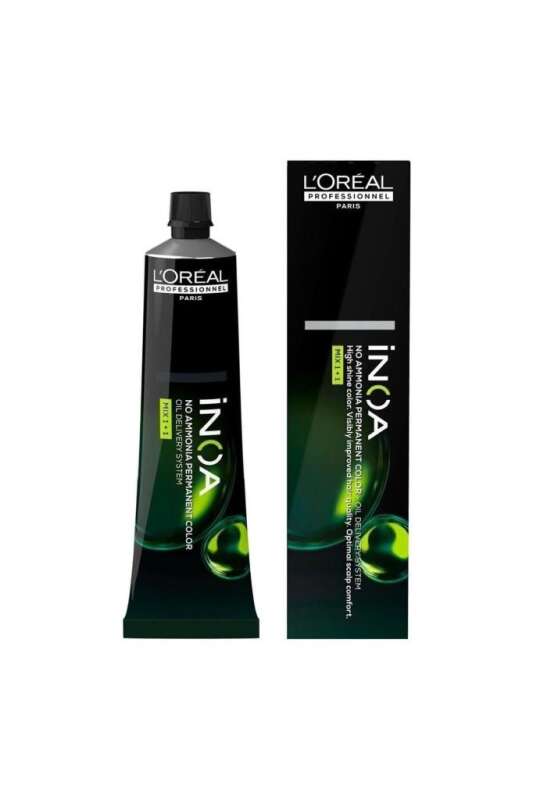 LOréal INOA Amonyaksız Saç Boyası 60 ml | 6.35 Koyu Kumral Dore Akaju - Zengin ve Parlak Renk - 1