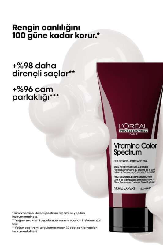 LOréal Professionnel Vitamino Color Spectrum Boyalı Saçlar İçin Parlaklık Kazandıran Saç Kremi 200 ml - 2