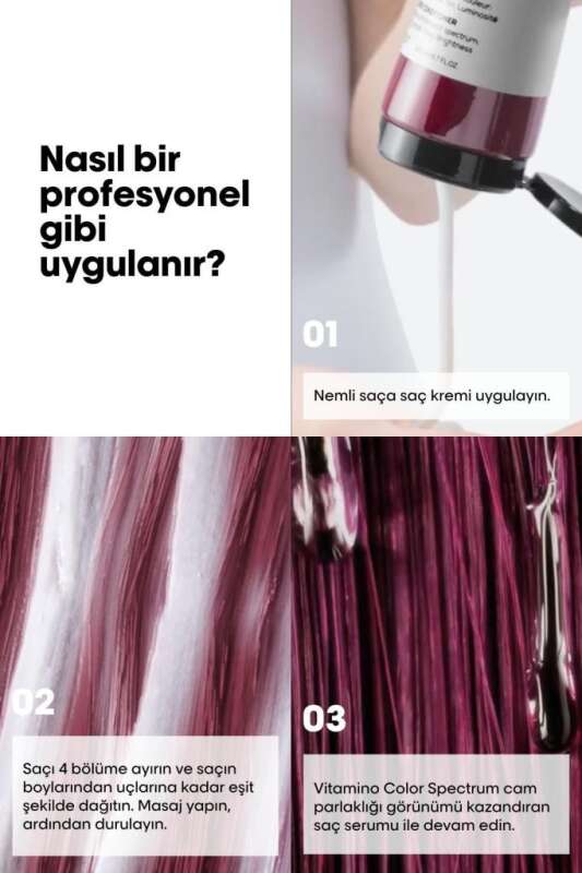 LOréal Professionnel Vitamino Color Spectrum Boyalı Saçlar İçin Parlaklık Kazandıran Saç Kremi 200 ml - 6