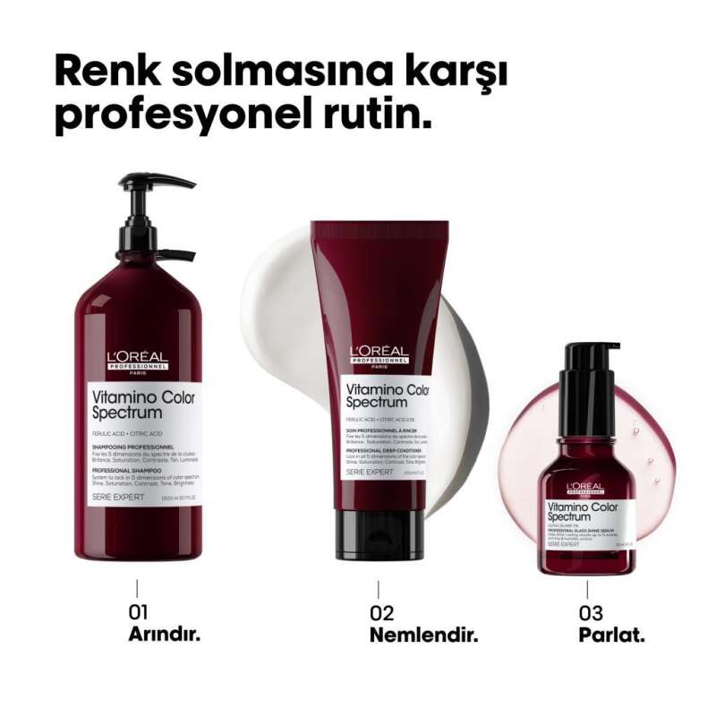 LOréal Professionnel Vitamino Color Spectrum Renk Koruyucu Şampuan 1500 ml - Boyalı Saçlar İçin Profesyonel Bakım - 8