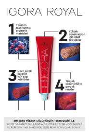 Schwarzkopf Igora Royal Colors 9,5-1 İnci Saç Boyası 60ml | Yoğun Küllü Platin - 2