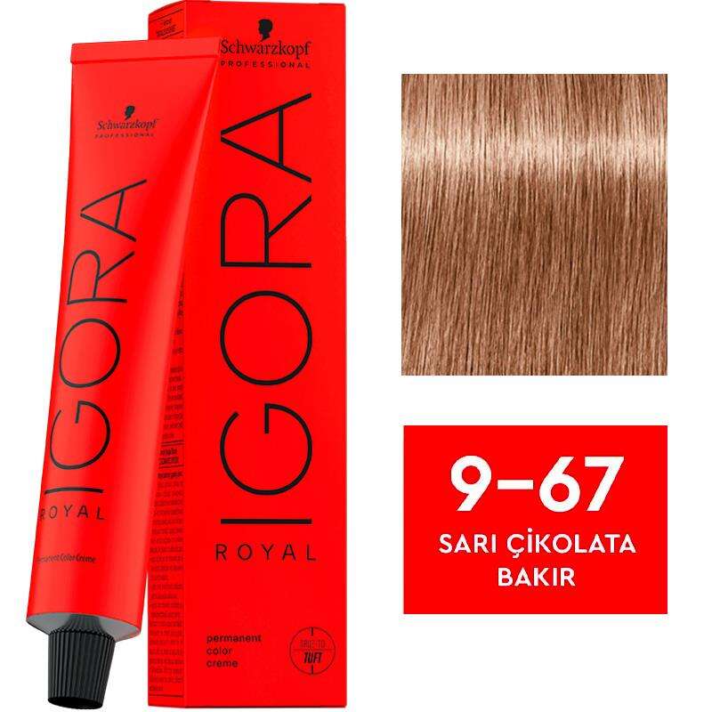 Schwarzkopf Igora Royal Take Over Saç Boyası 60 ml | No - 9.67 Açık Sarı Altın Bakır - 1